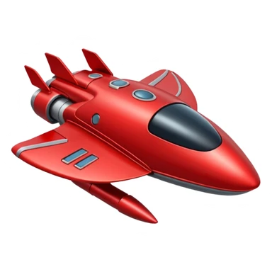 red spaceship sticker