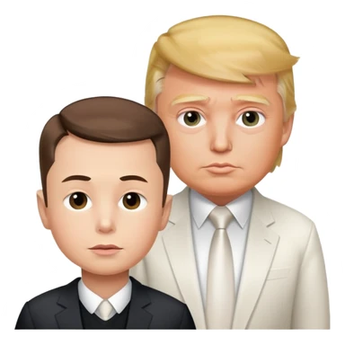 Donald trump x elon musk if they had a kid sticker