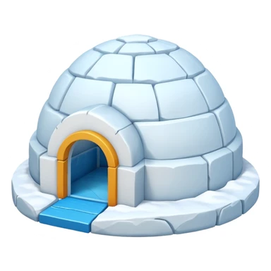 igloo house with different color  sticker