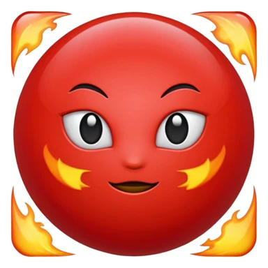 scarlet sphere, vivid hot red sticker