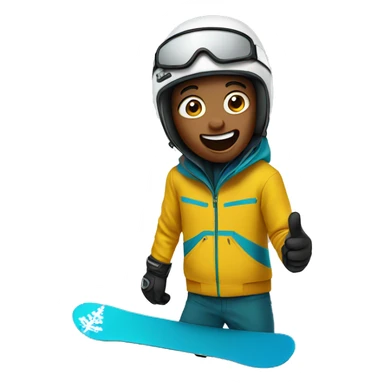 Surprised snowboarder sticker