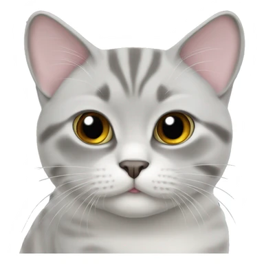 british cat silver chinchilla  sticker
