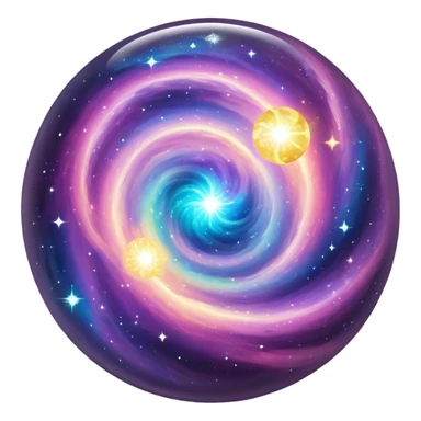 Sparkly Nebula galaxy orb sticker