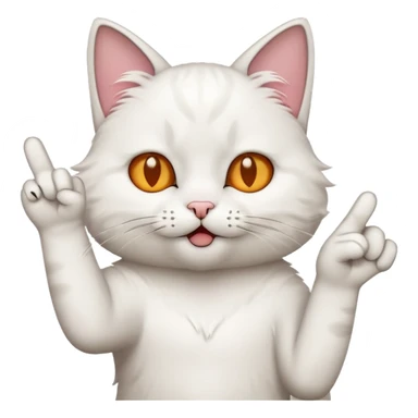 Cat with middle finger sticker