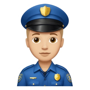 policeman, simple, friendly sticker