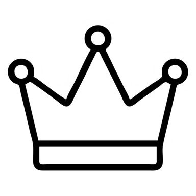 a minimalist crown icon, clean lines, modern look sticker