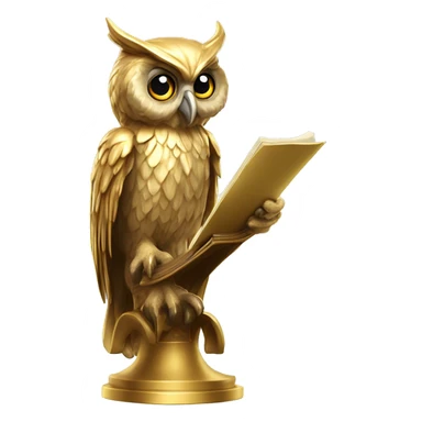 Dumbledore's owl gold skinny tall lectern  sticker