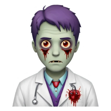 doctor zombie for men sticker
