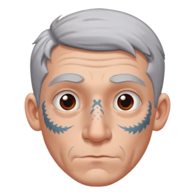 white-gray haired heavy tattooed big nose boy sticker