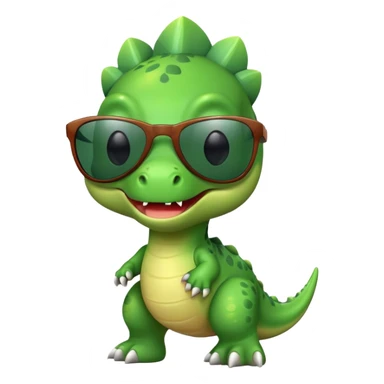 Dino with sunglasses sticker