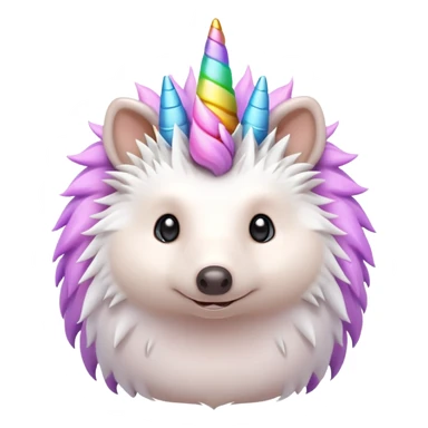 hedgehog with unicorn horns sticker