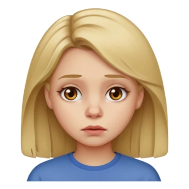 Recreate a dark blonde girl who is sick with the flu. sticker