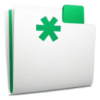 medical folder with green plus sign sticker