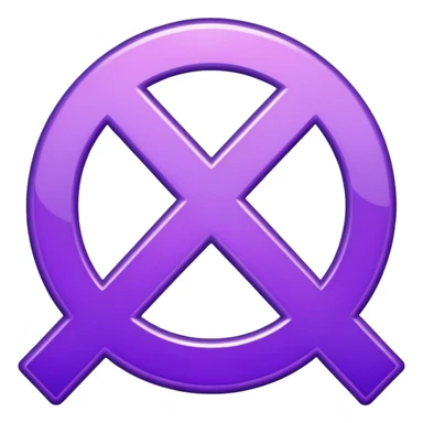 glitter purple symbol stop sticker