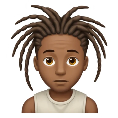 black man with really short high top dreads sticker