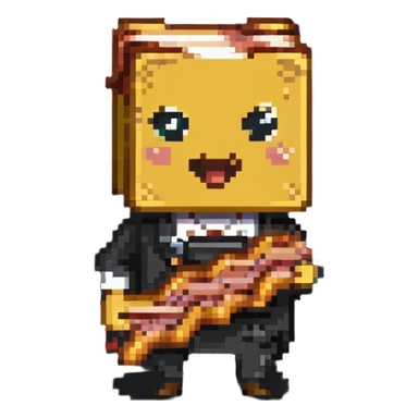 sarcasm emoji with a slice of bacon sticker