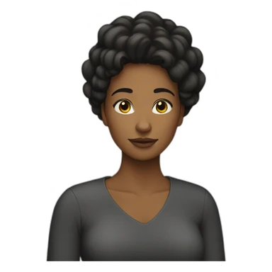 Mujer pelos negros  sticker