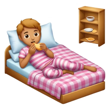 Eat in a bed sticker