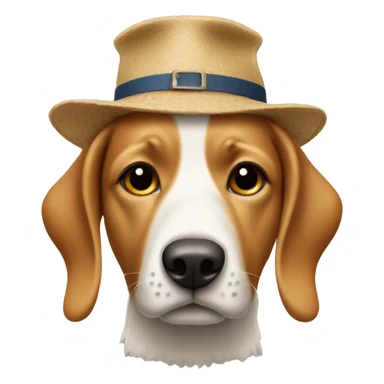 Danish-Swedish Farmdog wearing a hat sticker