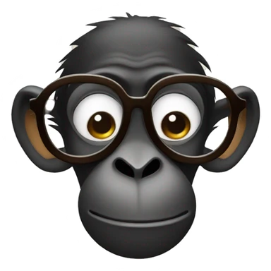 Monkey wearing groucho marx glasses sticker