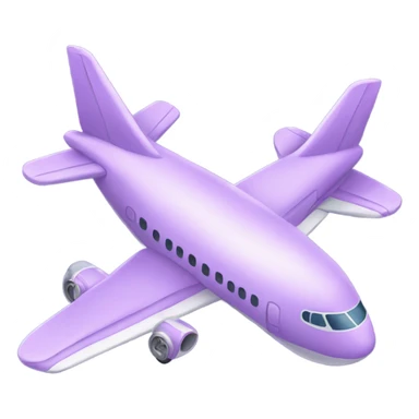 Cute light purple airplane  sticker