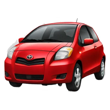 Red 2008 Toyota Yaris  sticker