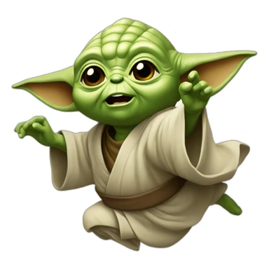 Yoda qui fait un salto sticker