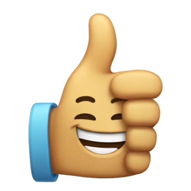 happy emoji thumbs up sticker