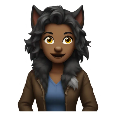 Werewolf gilr sticker