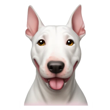 white english bull terrier love sticker