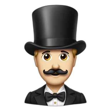 lbtq kaiser with mustaches like charlie chaplin sticker