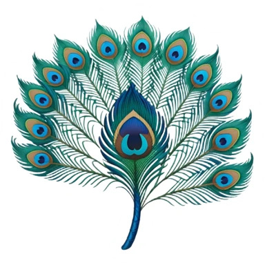 Peacock feather sticker
