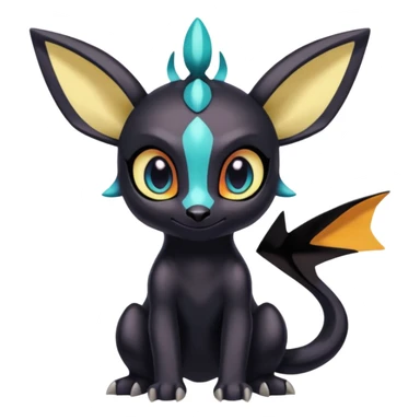 Meloetta-Umbreon-Spyro-Toothless-Stitch-Pokémon-Fakémon-creature-hybrid sticker