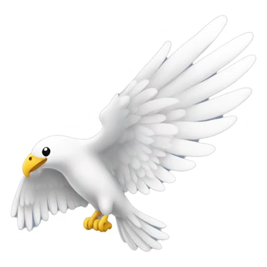 White wing going to the left side sticker