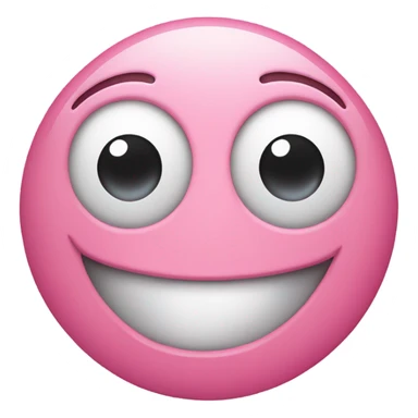 pink smiley  with heart eyes sticker