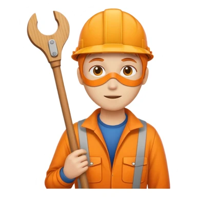 orange west person holding a meter stick sticker