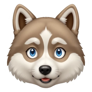 Husky with blue eyes with a confused look on his face sticker