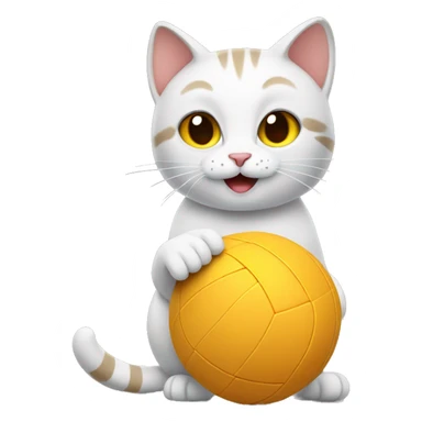 Cat playing volleyball sticker