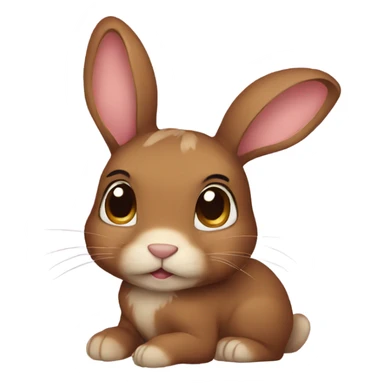 brown bunny  sticker