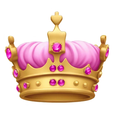 A king’s gold crown with pink jewels sticker