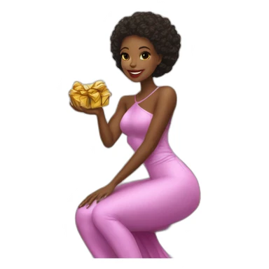 sugar baby with luxurius gifts in her luxurious apartment sticker