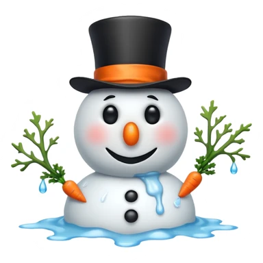 melting snowman sticker