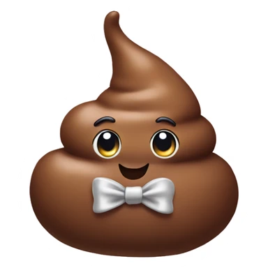 poop with bow sticker