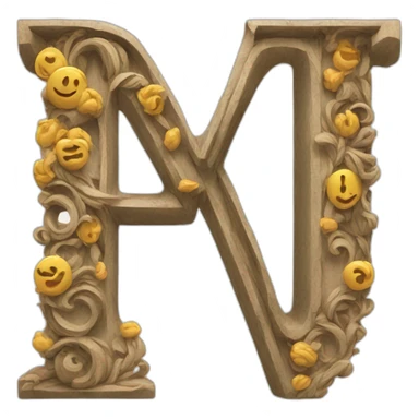 Typography letter sticker