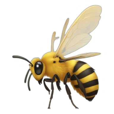 bee mixed with ostrich sticker