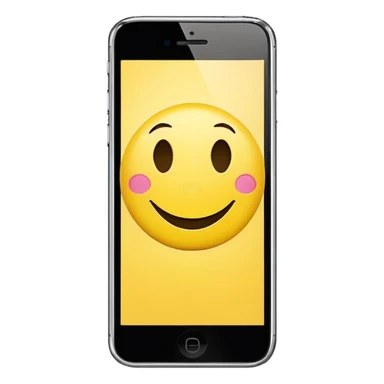 yellow iPhone with a smiley face sticker