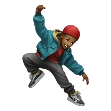 kid hip hop break dancer sticker