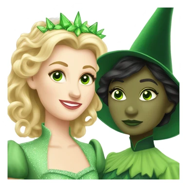 glinda and elphaba sticker