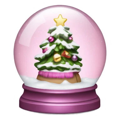 Snow globe pink Christmas  sticker