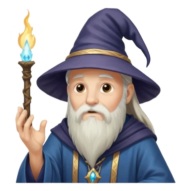 old wizard casting a healing spell, fantasy theme, magic spells, wizard with long beard, pointed hat sticker